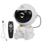 USB Powered Astronaut Nebula Projector & Starry Night Ambient Light with Small Rocket Accents - 8 Nebula V888-ELOSUNG49810
