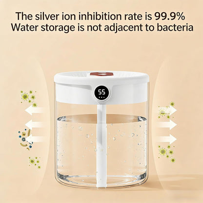 Green 2L Dual-Spray Ultrasonic Humidifier and Air Diffuser with Night Light - USB Powered, Quiet Operation, V888-ELOSUNG49818