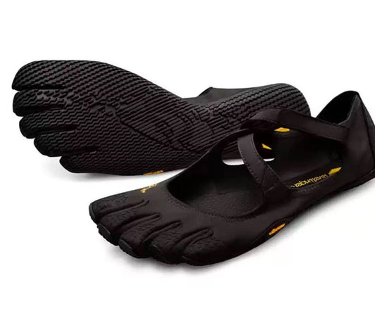 Black Breathable High-Grip Five-Finger Yoga & Pilates Shoes (Foot Length 25 CM) - Professional Training V888-ELOSUNG49843