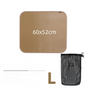 60 x 52 CM L Size Fireproof Outdoor Mat with Storage Bag - Silicone Coated Heat Resistant, Fire Pit Protector V888-ELOSUNG49876