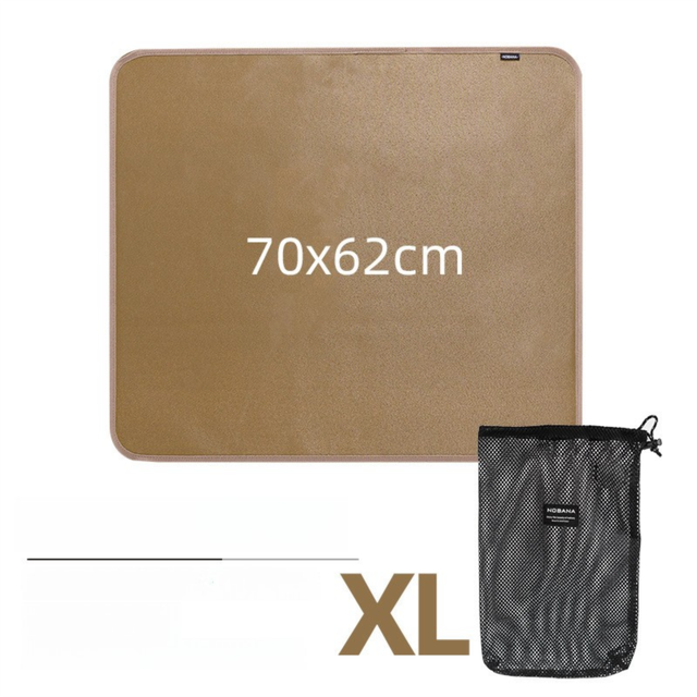 70 x 62 CM XL Size Fireproof Outdoor Mat with Storage Bag - Silicone Coated Heat Resistant, Fire Pit V888-ELOSUNG49877