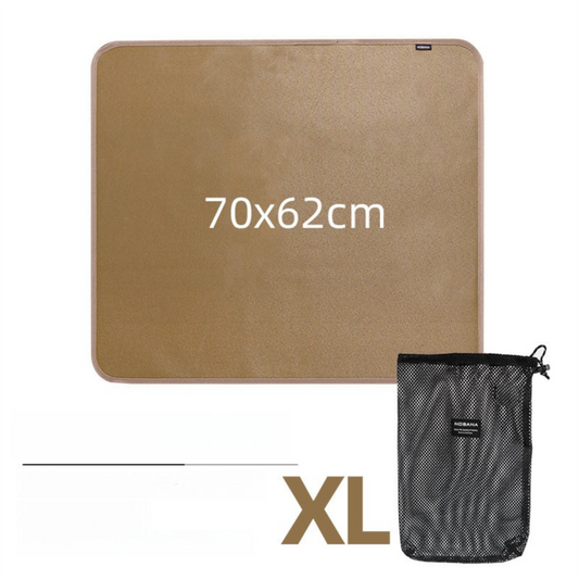 70 x 62 CM XL Size Fireproof Outdoor Mat with Storage Bag - Silicone Coated Heat Resistant, Fire Pit V888-ELOSUNG49877