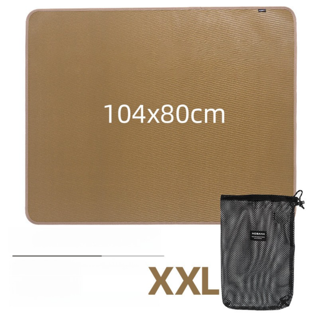 104 x 80 CM XXL Size Fireproof Outdoor Mat with Storage Bag - Silicone Coated Heat Resistant, Fire Pit V888-ELOSUNG49878
