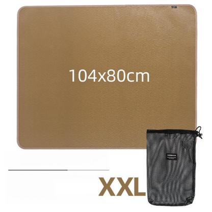 104 x 80 CM XXL Size Fireproof Outdoor Mat with Storage Bag - Silicone Coated Heat Resistant, Fire Pit V888-ELOSUNG49878