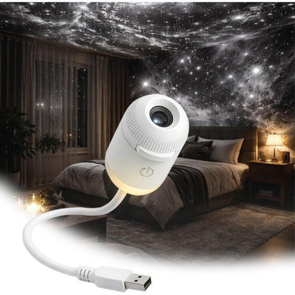 3-Pack Portable USB Galaxy Night Light Projector with 10 Projection Films - Touch-Controlled Rotating Starry V888-ELOSUNG49887
