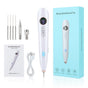 White USB Powered Physical Mole Removal Pen with LCD Display, 7 Needles & 9-Levels Adjustable Intensity - V888-ELOSUNG49919