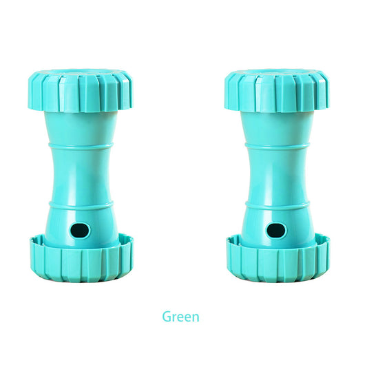 2 Pack(Green): Cat and Dog Treat Dispenser Toy - Interactive, Durable, Bite-Resistant Slow-Feeder, Dumbbell V888-ELOSUNG50019