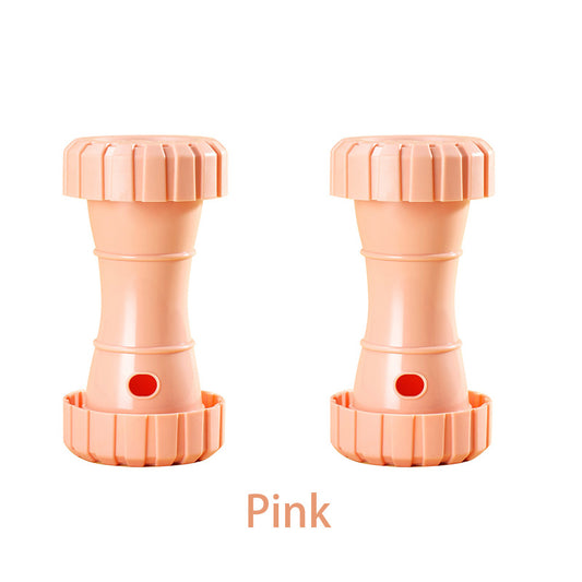 2 Pack(Pink): Cat and Dog Treat Dispenser Toy - Interactive, Durable, Bite-Resistant Slow-Feeder, Dumbbell V888-ELOSUNG50020