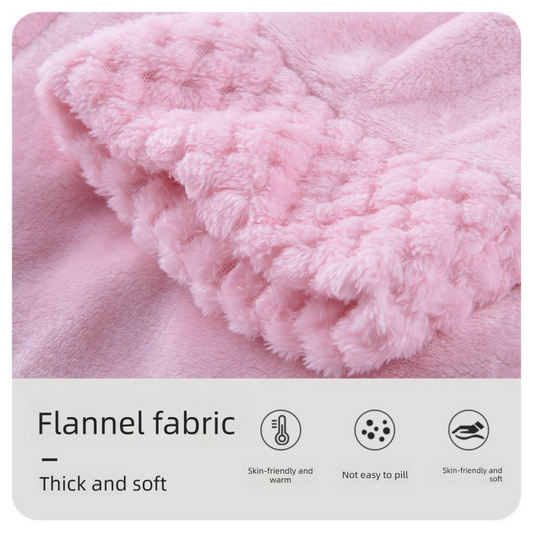 Grey XL size Plush Flannel Robe for Couples - Thickened Warm Bathrobe with Shawl Collar, Soft Fleece V888-ELOSUNG50086