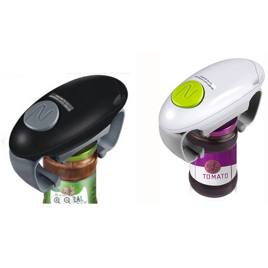 2-Pack Black and White Upgraded One-Touch Electric Can Opener - Dual-Handle Design, Automatic Hands-Free V888-ELOSUNG50101