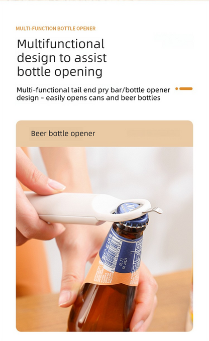 White Multi-Functional Adjustable Can and Bottle Opener - Heavy Duty Jar Opener for Seniors, Women, and Weak V888-ELOSUNG50103