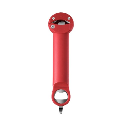 Red Multi-Functional Adjustable Can and Bottle Opener - Heavy Duty Jar Opener for Seniors, Women, and Weak V888-ELOSUNG50104