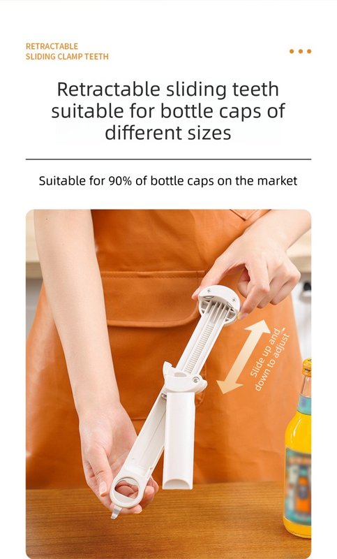 Red Multi-Functional Adjustable Can and Bottle Opener - Heavy Duty Jar Opener for Seniors, Women, and Weak V888-ELOSUNG50104