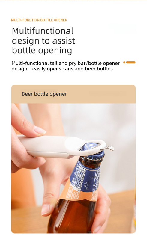 Red Multi-Functional Adjustable Can and Bottle Opener - Heavy Duty Jar Opener for Seniors, Women, and Weak V888-ELOSUNG50104