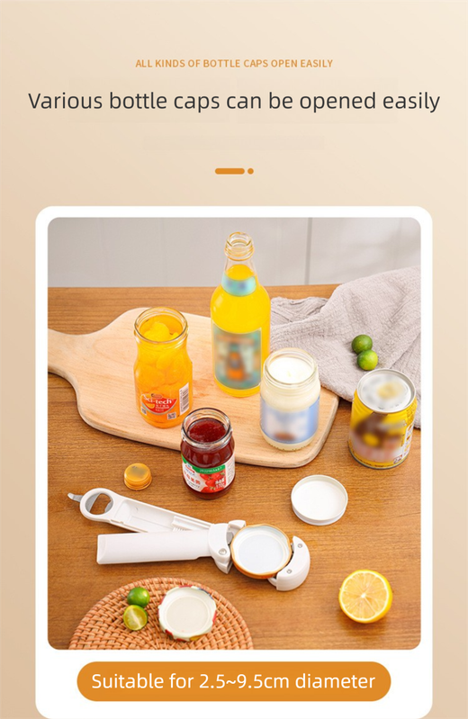 Blue Multi-Functional Adjustable Can and Bottle Opener - Heavy Duty Jar Opener for Seniors, Women, and Weak V888-ELOSUNG50105