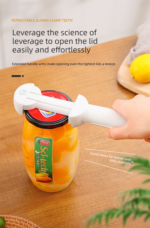 Blue Multi-Functional Adjustable Can and Bottle Opener - Heavy Duty Jar Opener for Seniors, Women, and Weak V888-ELOSUNG50105