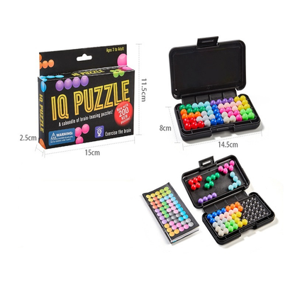 Black rectangle Magic Beads 3D Puzzle - portable, educational logic game suitable for children and adults, V888-ELOSUNG50125