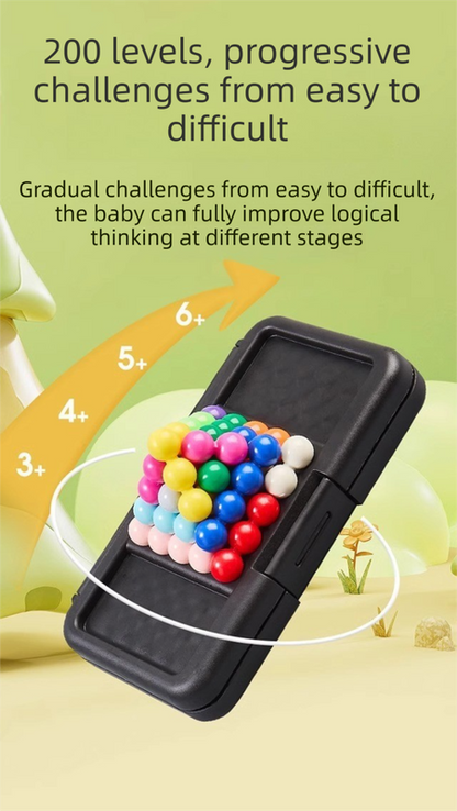 Black Rectangular Smart XO Puzzle - A portable logic game suitable for both children and adults, featuring V888-ELOSUNG50126