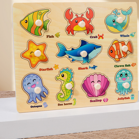 Puzzle Board for Toddlers - Early Learning Shape Sorter & Hand-Eye Coordination Toy for Kids 3+, Educational V888-ELOSUNG50130