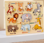 Wooden Puzzle Board for Toddlers - Early Learning Shape Sorter & Hand-Eye Coordination Toy for Kids 3+, V888-ELOSUNG50131