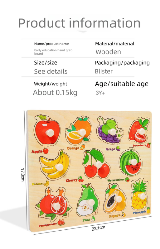 Puzzle Board for Toddlers - Early Learning Shape Sorter & Hand-Eye Coordination Toy for Kids 3+, Educational V888-ELOSUNG50132
