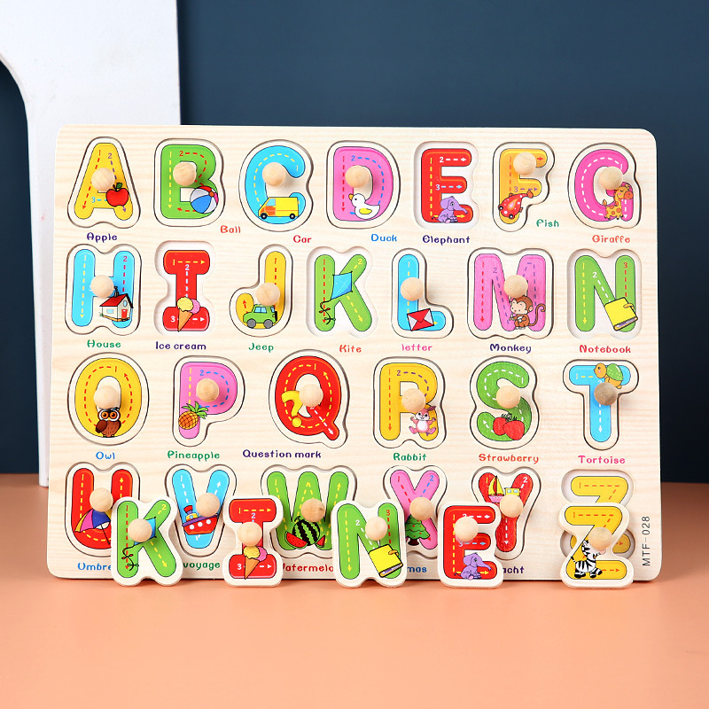 Toddler Peg Puzzle - An educational and entertaining matching toy featuring letters, numbers, shapes, and V888-ELOSUNG50137