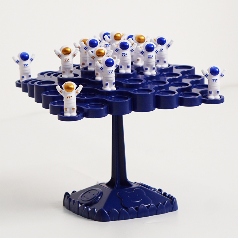 2PCS Two-Player Balance Tree Game Set - 48PCS Stacking Spaceman and 50PCSFrog Figures with Game Accessories - V888-ELOSUNG50170