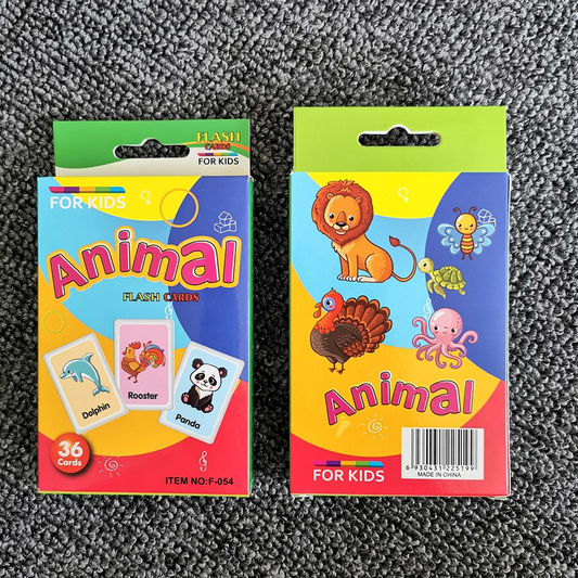 4-Set Kids Early Education Flash Cards, Montessori Cognitive Development Toys for Toddlers Ages 4+, V888-ELOSUNG50202