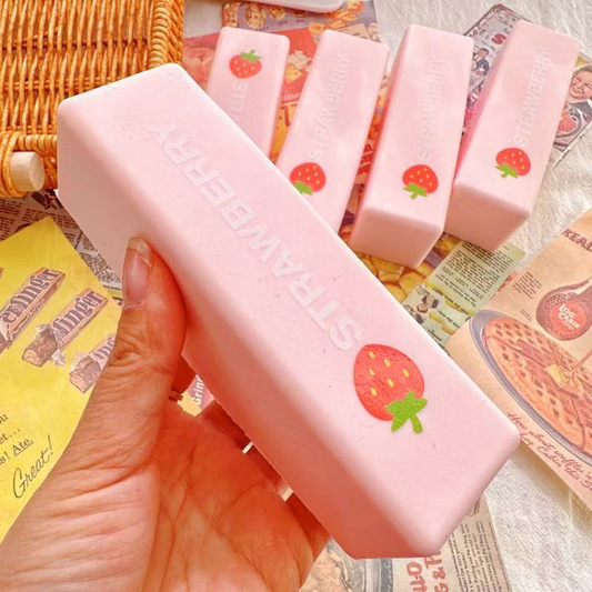 Strawberry Super Wet Soft Milk Bar Squishy Toy, Slow Rising PU Stress Relief Squeeze Stick, Ultra Soft Finger V888-ELOSUNG50206