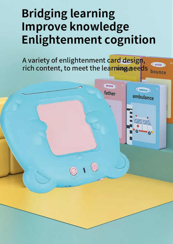 Blue Cat Talking Cards Educational Toy for Toddlers 112 Cards Audible Preschool Learning Machine Early V888-ELOSUNG50213