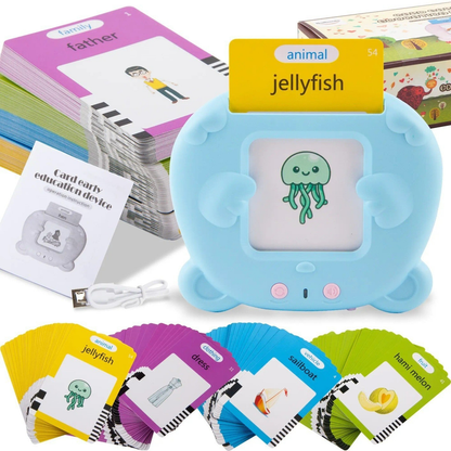 Blue Bear Talking Cards Educational Toy for Toddlers 112 Cards Audible Preschool Learning Machine Early V888-ELOSUNG50215