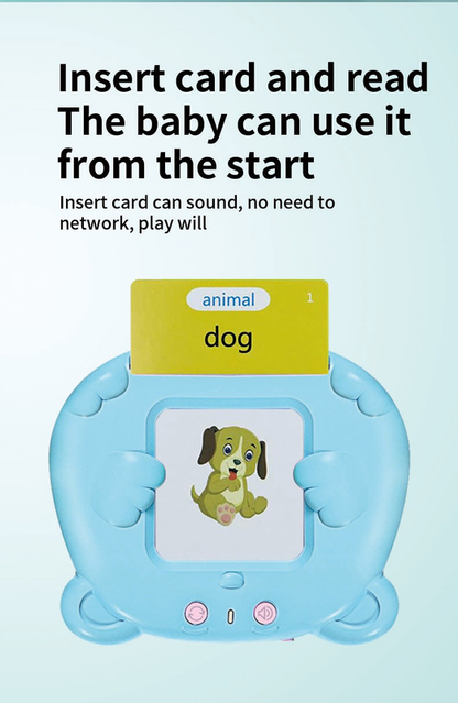 Blue Bear Talking Cards Educational Toy for Toddlers 112 Cards Audible Preschool Learning Machine Early V888-ELOSUNG50215
