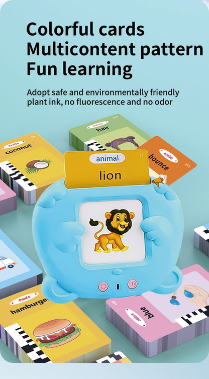Blue Bear Talking Cards Educational Toy for Toddlers 112 Cards Audible Preschool Learning Machine Early V888-ELOSUNG50215