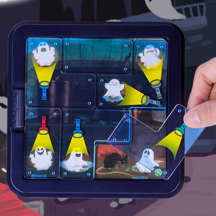 Ghost Catcher Puzzle Game 60 Challenges Logic Brain Teaser Parent-Child Interactive Board Game Concentration V888-ELOSUNG50218