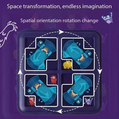 Monster Maze Puzzle Game 60 Challenges Logic Brain Teaser Parent-Child Interactive Board Game Concentration V888-ELOSUNG50219