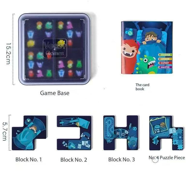 Monster Maze Puzzle Game 60 Challenges Logic Brain Teaser Parent-Child Interactive Board Game Concentration V888-ELOSUNG50219
