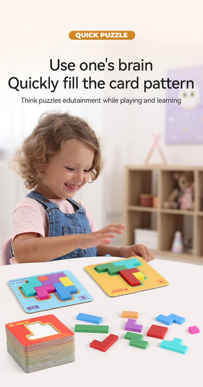 Quick Puzzle Tetris Building Blocks Game Speed Challenge Parent-Child Interactive Brain Training 20 Challenge V888-ELOSUNG50228