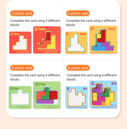 Quick Puzzle Tetris Building Blocks Game Speed Challenge Parent-Child Interactive Brain Training 20 Challenge V888-ELOSUNG50228