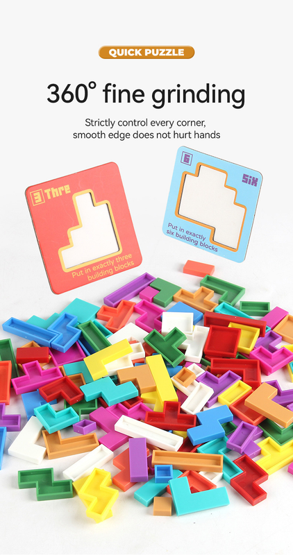Quick Puzzle Tetris Building Blocks Game Speed Challenge Parent-Child Interactive Brain Training 20 Challenge V888-ELOSUNG50228