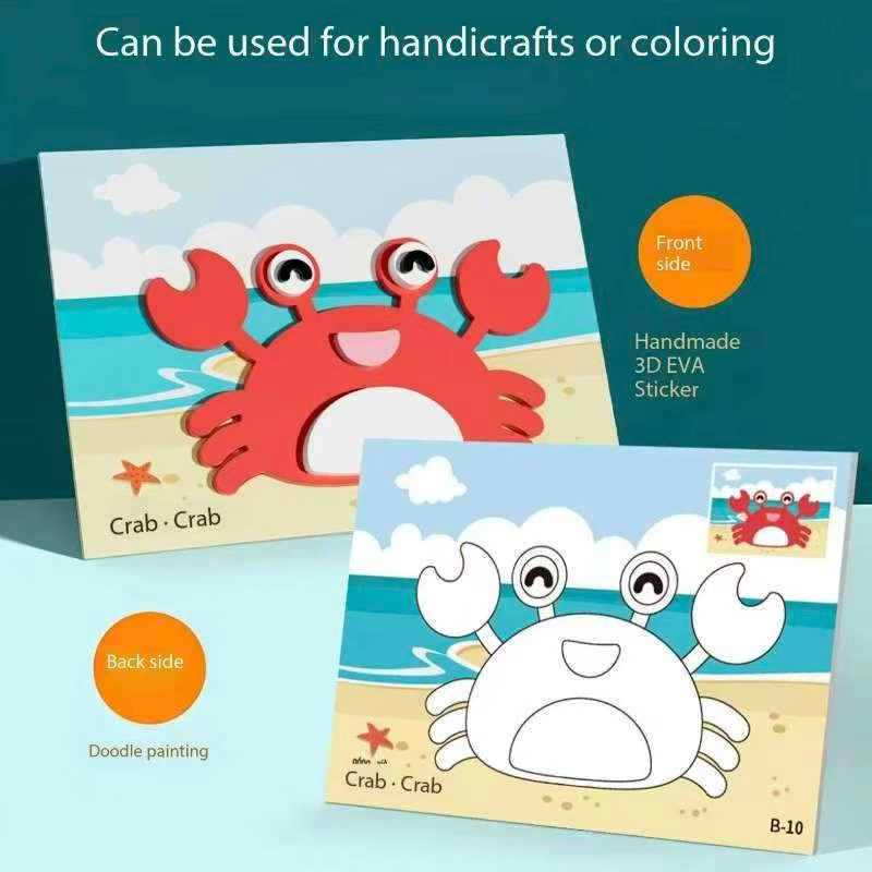 3-pce Kids 3D EVA Foam Sticker Art Kit - Princess Theme DIY Craft Activity Set with 12 Designs, Self-Adhesive V888-ELOSUNG50235