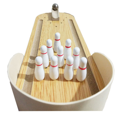 Mini Tabletop Bowling Game Set - Desktop Interactive Parent-Child Toy with Metal Ball, Hand-Eye Coordination V888-ELOSUNG50245
