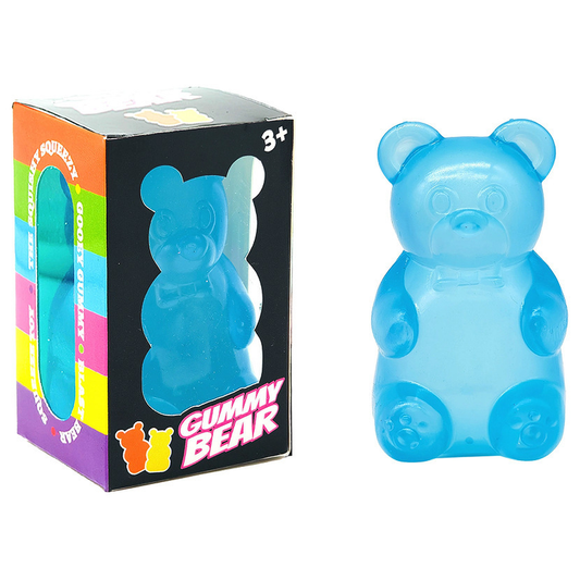 Blue Candy Gummy Bear Squishy Stress Relief Toy - Slow Rising Squeeze Fidget Toys for Kids, Soft TPR Sensory V888-ELOSUNG50257