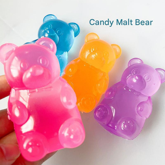 Blue Candy Gummy Bear Squishy Stress Relief Toy - Slow Rising Squeeze Fidget Toys for Kids, Soft TPR Sensory V888-ELOSUNG50257