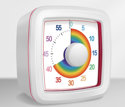 White Visual timer for children and the kitchen - a 60-minute rainbow countdown timer, silent operation, V888-ELOSUNG50272