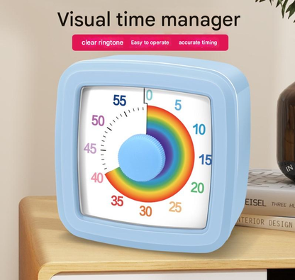 Orange Visual timer for children and the kitchen - a 60-minute rainbow countdown timer, silent operation, V888-ELOSUNG50273