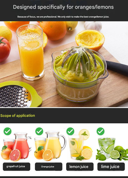 4-in-1 Manual Citrus Juicer with Grater and Egg Separator -Free Multi-Function Hand Press Lemon Orange V888-ELOSUNG50277