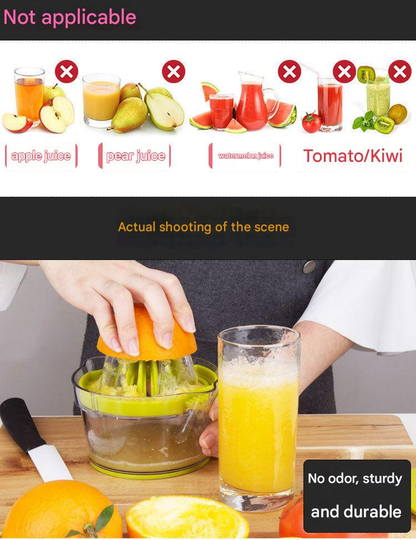 4-in-1 Manual Citrus Juicer with Grater and Egg Separator -Free Multi-Function Hand Press Lemon Orange V888-ELOSUNG50277