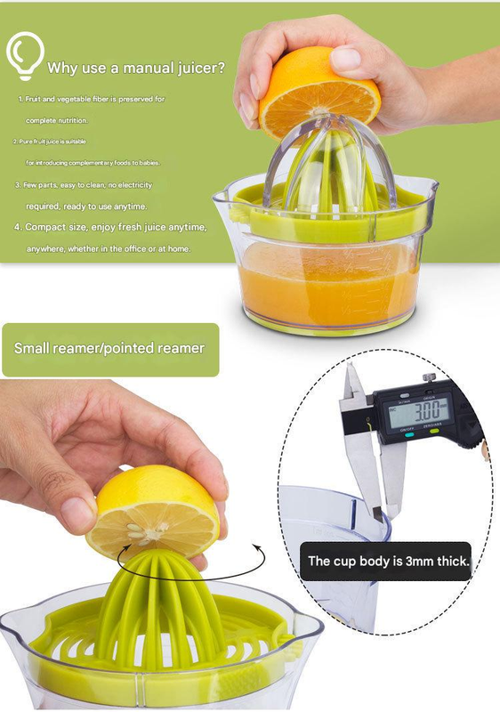 4-in-1 Manual Citrus Juicer with Grater and Egg Separator -Free Multi-Function Hand Press Lemon Orange V888-ELOSUNG50277