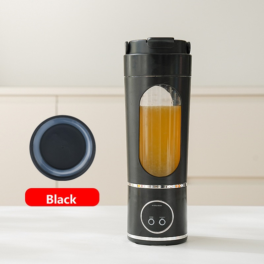 Black 3.7V Portable Blender 700ml Wireless Juicer Cup - 12 Blade USB Rechargeable Smoothie Maker with LED V888-ELOSUNG50286