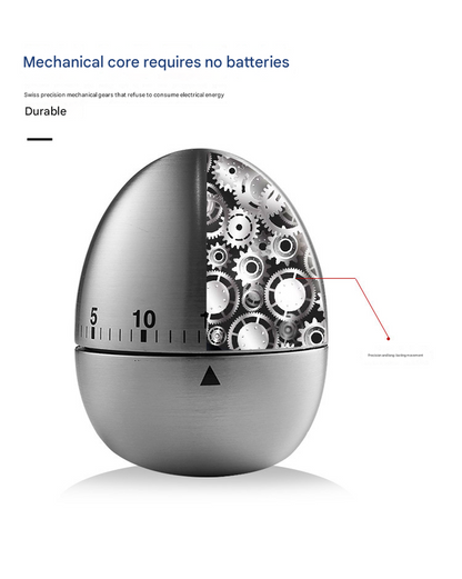 Apple Shape Stainless Steel Kitchen Timer Mechanical Cooking Timer - Wind-Up 60 Minute Countdown Timer - Loud V888-ELOSUNG50295